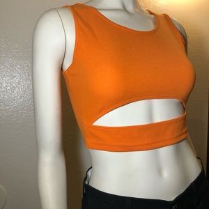 Women’s orange Shien crop top
